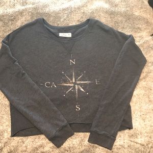 Hollister cropper sweatshirt